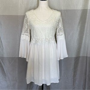 Lace 3/4 Sleeve Boho Dress